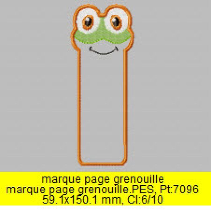 Marque page grenouille