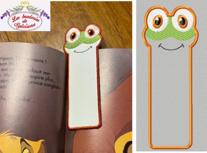 Marque page grenouille