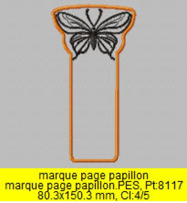 Marque page papillon