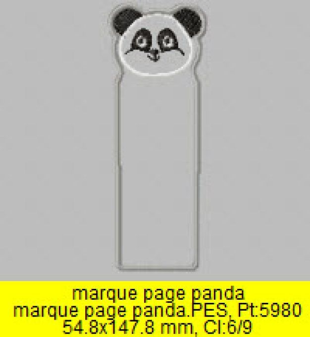 Marque page panda