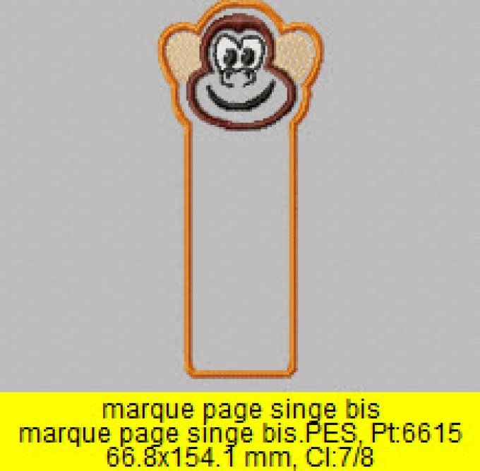 Marque page le singe