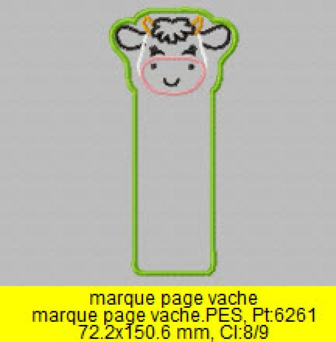 Marque page vache