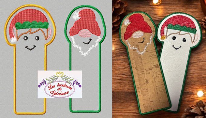 Lot de 2 Marque page le gnome et le lutin