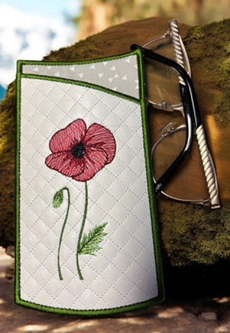 Etui à lunette ITH coquelicot