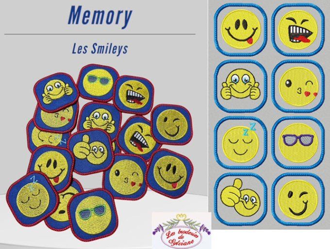  Jeu mémory : Les Smileys