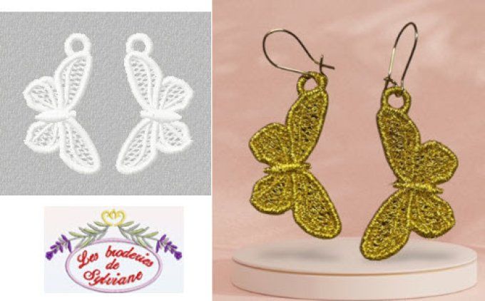 Boucles d'oreille papillon